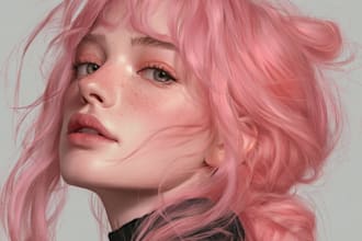 draw your characters and fanart in semi realistic art