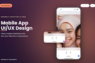 design a complete mobile app ui ux prototype in figma