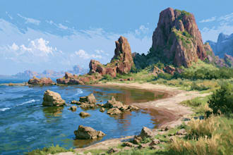 paint landscape in oil painting art