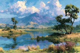 paint a custom landscape oil painting on canvas