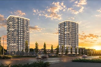design luxury apartment masterplan 3d site plan aerial render community layout