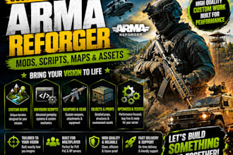 create custom arma reforger mods, scripts, maps and assets