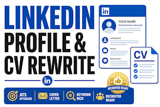write and optimize your linkedin profile, CV resume and cover letter for ats