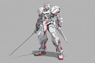 do mecha robot gundam illustrations