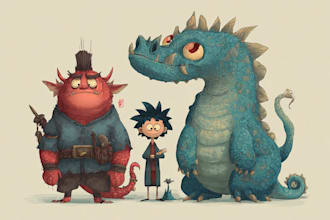 design cute cartoon characters