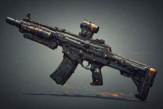 make creative concept art of weapons and item