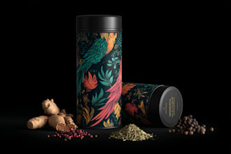 design supplement or hemp product packaging box and label
