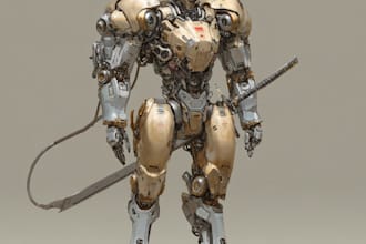 create custom mecha robot art