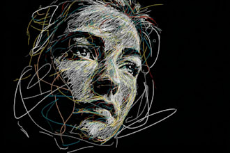 draw scribble sketch art portrait for you