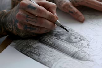 create realistic tattoo illustrations and detailed tattoo art
