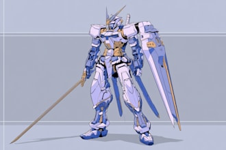 draw robot characters for you