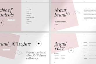 design minimalist brand identity kit with logo and brand style guide