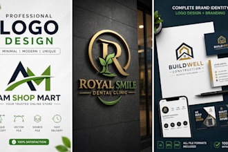 create a professional modern logo design for your brand