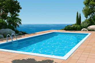 draw swimming pool site plan, 3d pool design, permit set