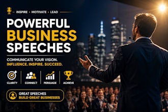 write a powerful business speech