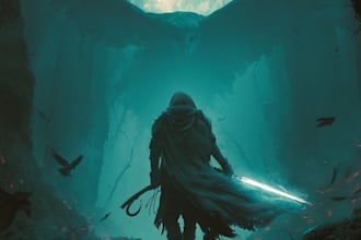 create dark fantasy illustration for album cover