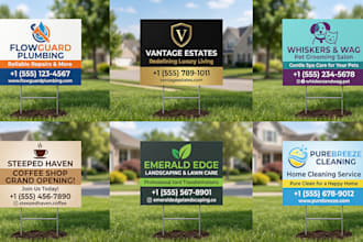 design billboard, roll up banner, yard sign and signage desi