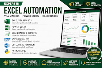 automate excel with vba, power query, and formulas