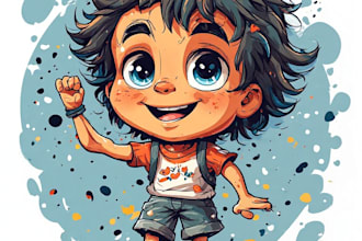 create cartoon kids book illustrations