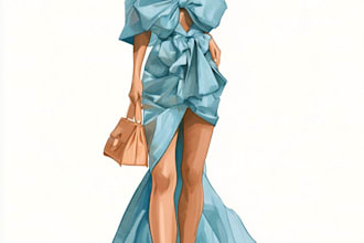 sketch a fashion illustration