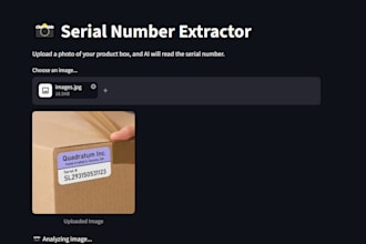 ai serial number extraction from images