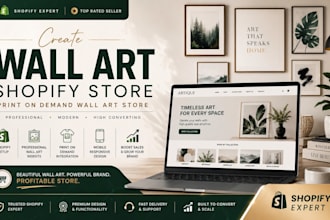 create wall art shopify store wall art website print on demand wall art store