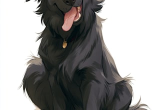 draw disney pets portrait illustration in disney