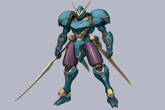 do mecha robot gundam illustrations
