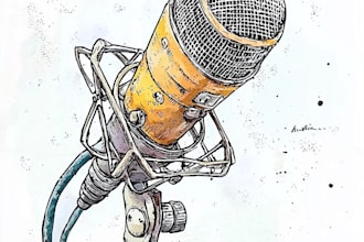 draw commission into ktv microphone cartoon manga paintinga art