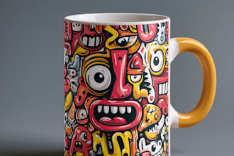 draw coffee mug design