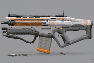 create weapon concept art for you