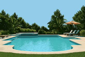 draw swimming pool permit sets and pool construction drawings