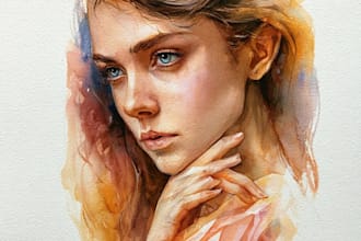hand painted realistic watercolor animals illustration