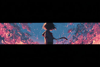 paint amazing anime poster, flyer or banner art
