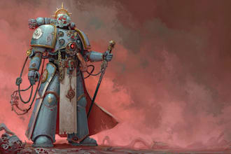 paint warhammer 40k, space marine portrait art