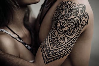 reate handdrawn persian arabic calligraphy tattoo