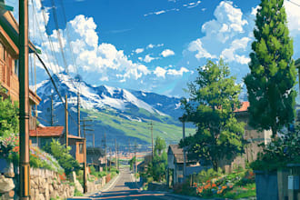 draw original character and anime background
