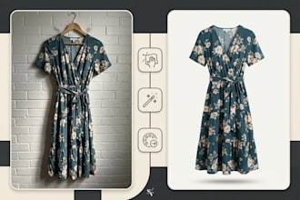do bulk women clothing product image editing for ecommerce