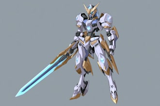 do mecha robot gundam illustration