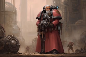create a warhammer 40k character art