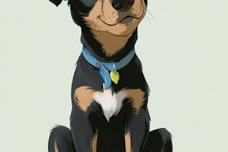 draw disney pet portrait illustration