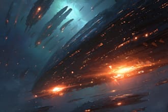 draw high quality spaceship concept
