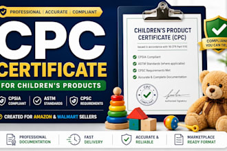 create CPC certificate for USA children products