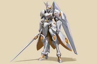draw  and humanoid character concept for you