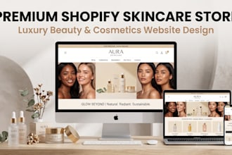 design a shopify skincare store for beauty shopify store cosmetics website