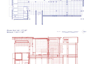 make architectural plans, sections and render them