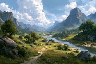 paint oil painting landscape