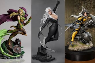 3d print and paint resin anime figures, action figures and miniatures