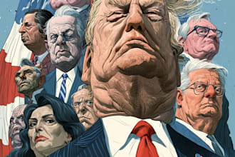 do digital political cartoon for political cartoon