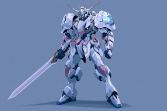 do mecha robot gundam illustrations